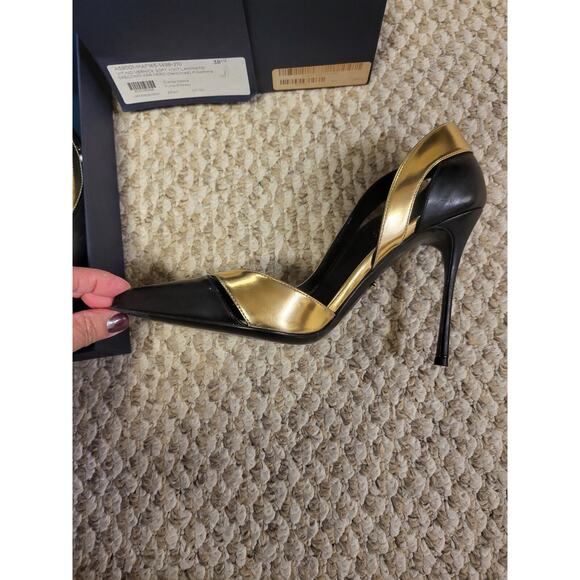 sergio rossi Size 37 1/2 Black And Gold Pump - Picture 4 of 11